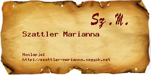 Szattler Marianna névjegykártya